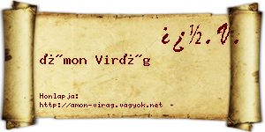 Ámon Virág névjegykártya